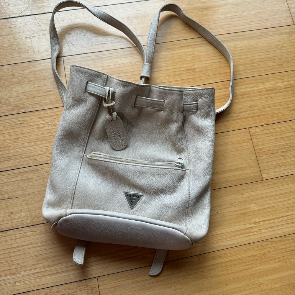 Guess Genuine Leather Mini Backpack